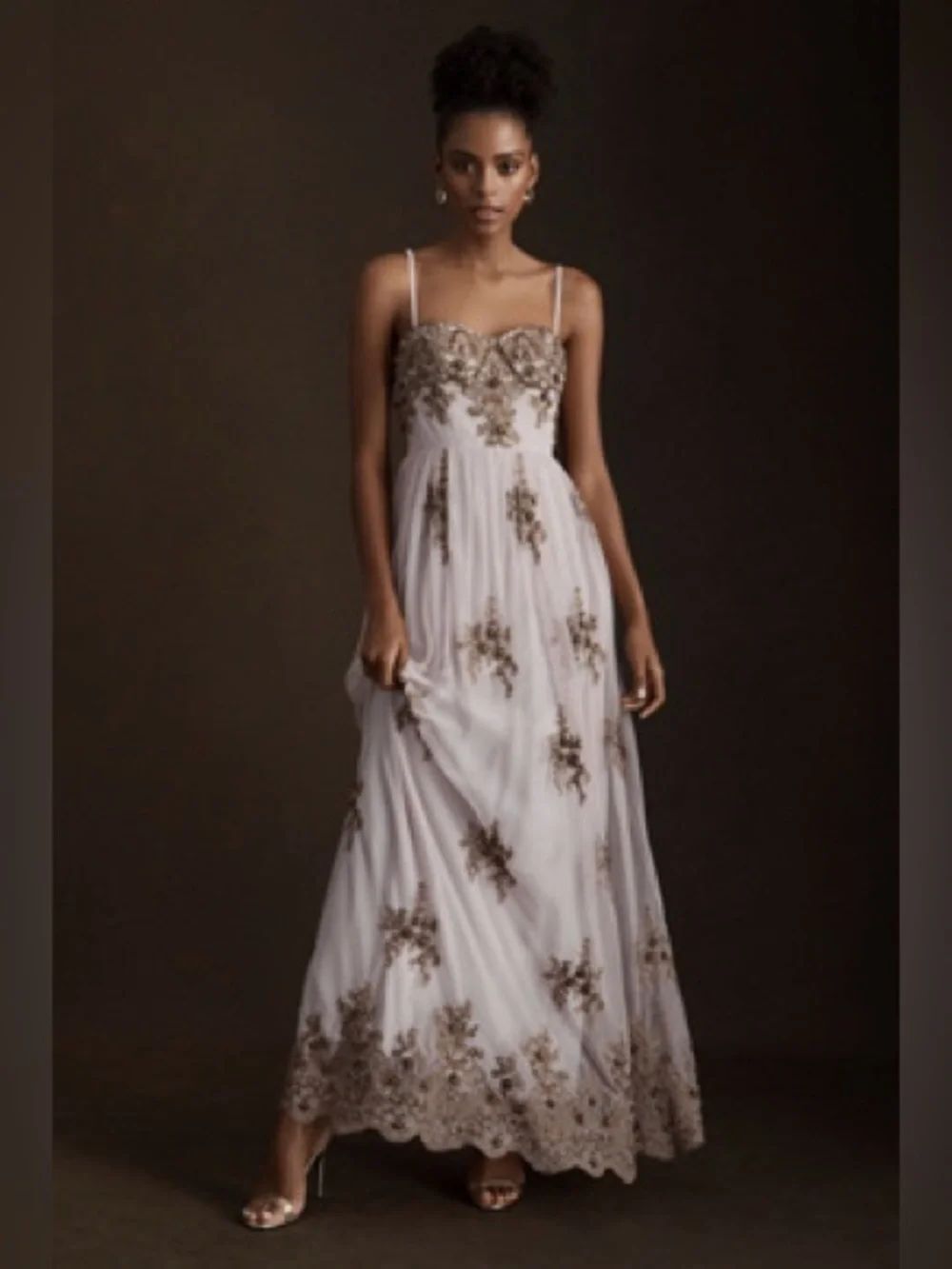 BHLDN Stargazer Robina Hand-Embroidered Empire-Waist